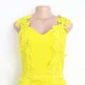 Fashion Evening Wide Leg Yellow Floral Sexy Club Zipper One Piece Jumpsuit Women